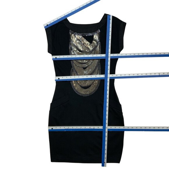 Ted Baker Consuld Sequins Dress Ted/2 US/S Cap Sleeve Mini Pockets Holiday Party - Picture 6 of 13